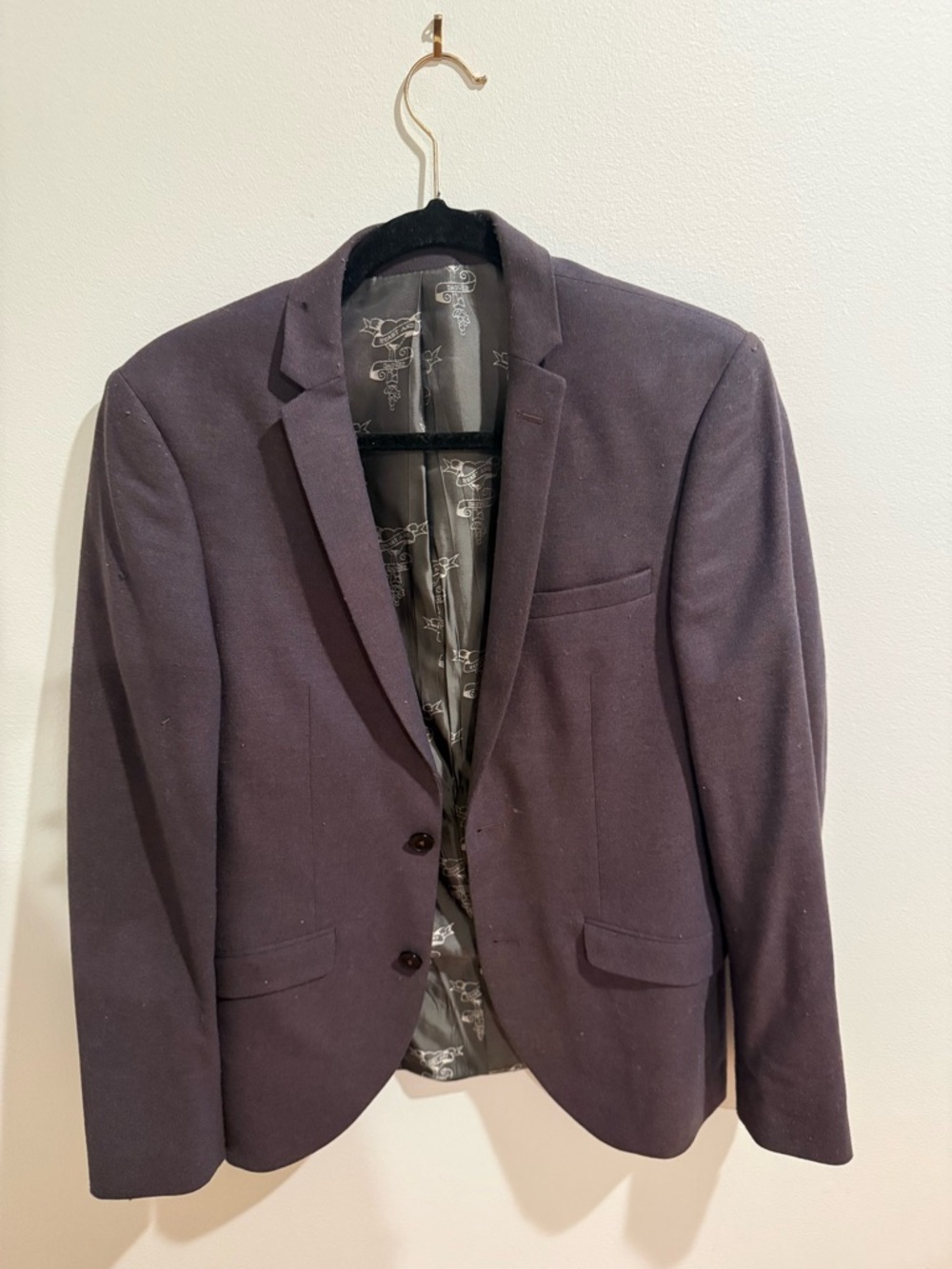 Men's Dark Purple Blazer - Classic Tailored Suit Jacket